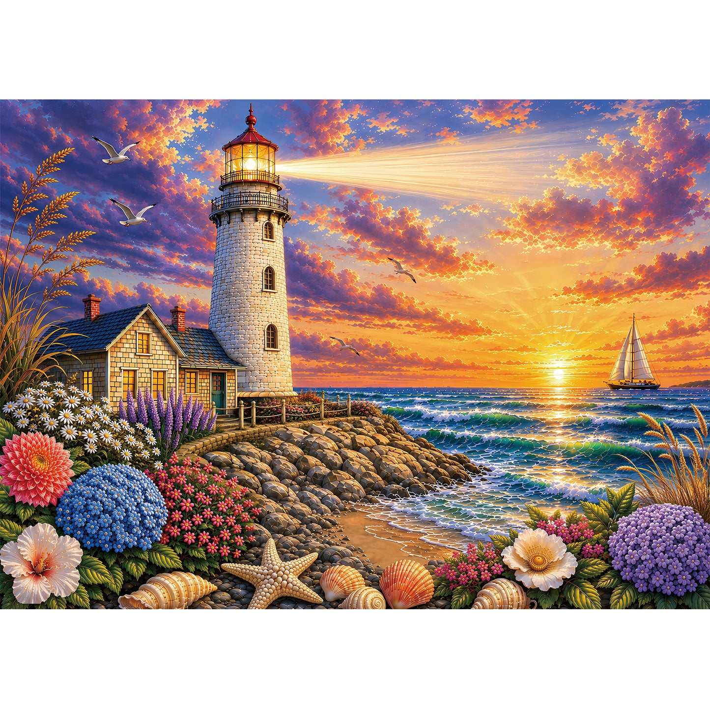 Lighthouse Sunset Puzzle