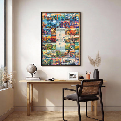 50 States Custom Puzzle Artwork Sample