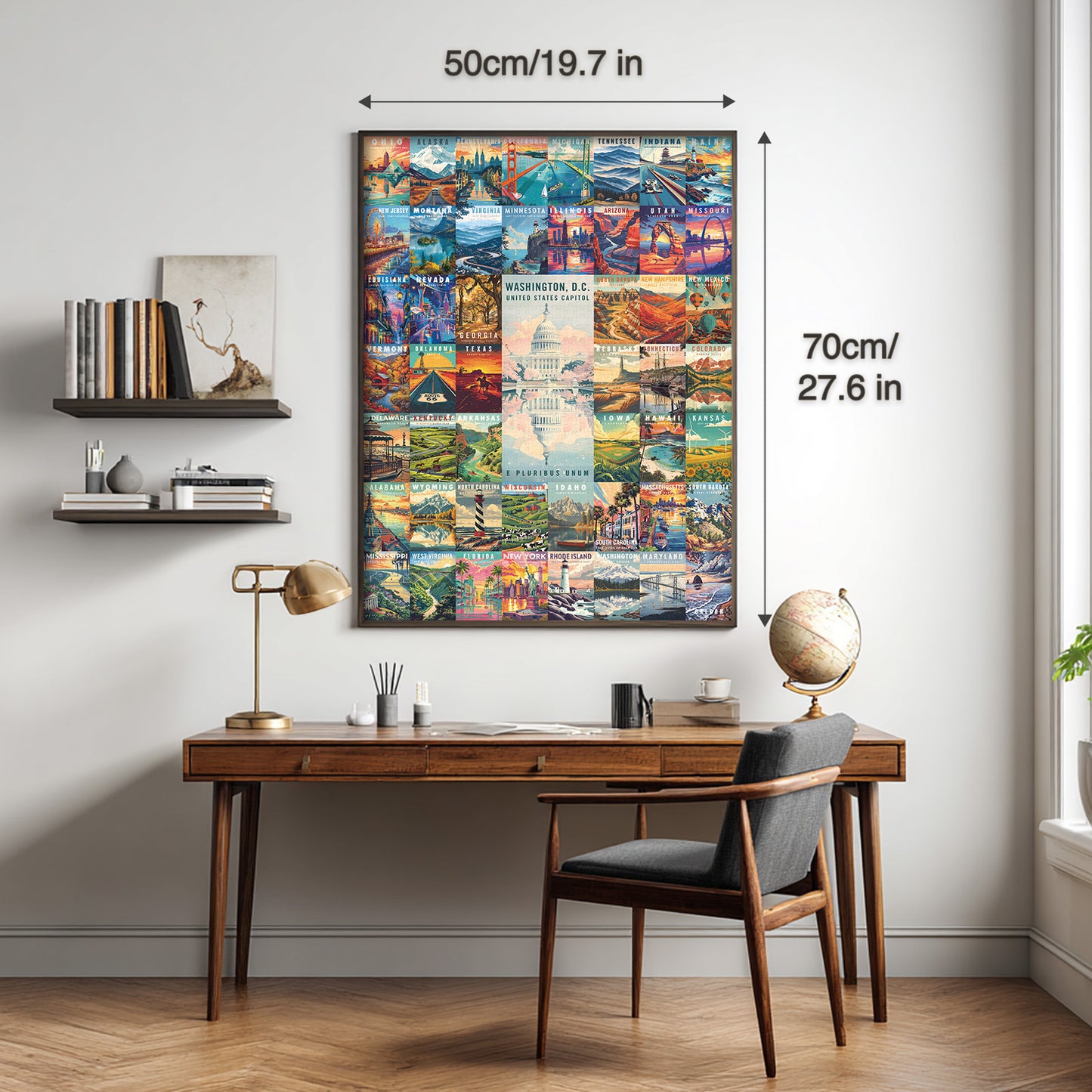 50 States Custom Puzzle Artwork Sample