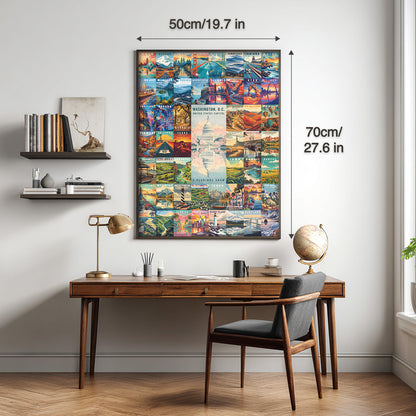 50 States Custom Puzzle Artwork Sample