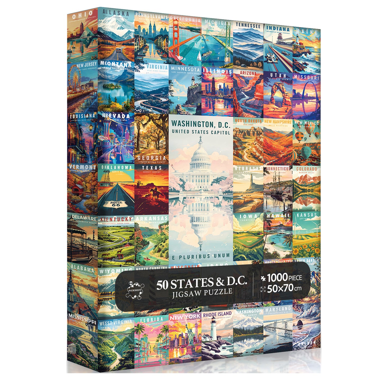 50 States Custom Puzzle Artwork Sample