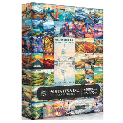 50 States Custom Puzzle Artwork Sample