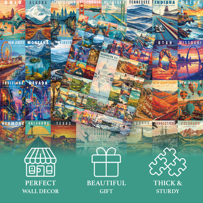 50 States Custom Puzzle Artwork Sample