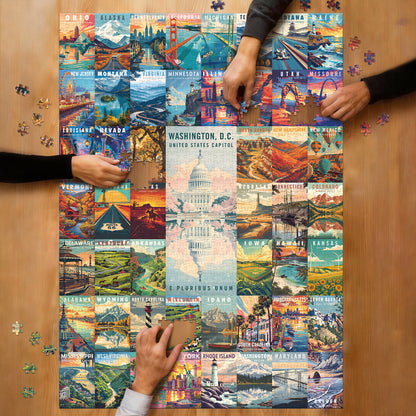 50 States Custom Puzzle Artwork Sample