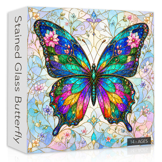 Stained Glass Butterfly Puzzle